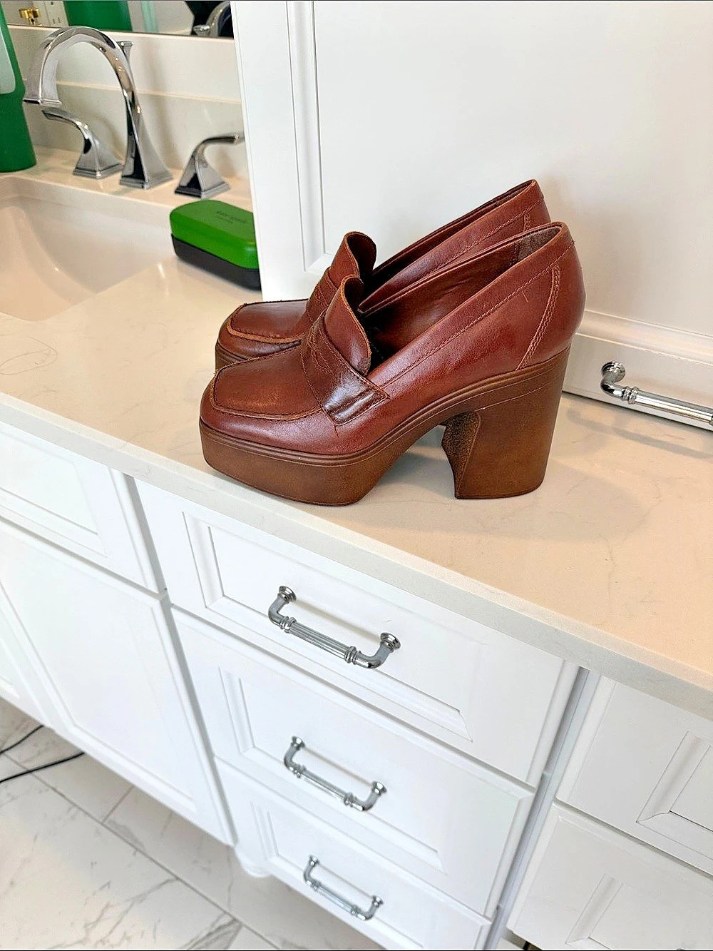 Sam Edelman Brown Platform Heels - Picture 2 of 4